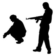 Vector silhouette of a man N1066