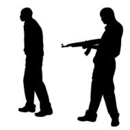 Vector silhouette of a man N1067