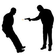 Vector silhouette of a man N1068