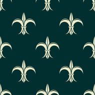 French seamless pattern with fleur de lys flowers