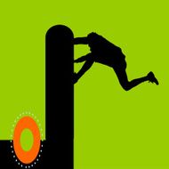 Vector silhouette of a man N1071