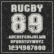 Sans serif font Rugby team with the contours N2
