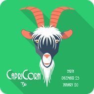 Zodiac sign Capricorn icon flat design