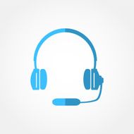 Headphones with a microphone headset icon