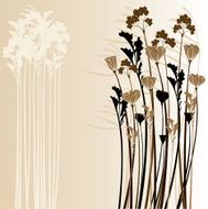 Autumn Background with flowers and plants N2