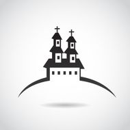 Church icon isolated on white background