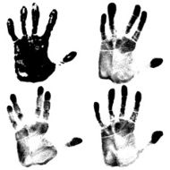 human hand prints vector set N3