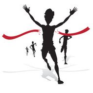 Winning Athlete Silhouette