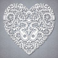 Greeting card with lacy heart N2