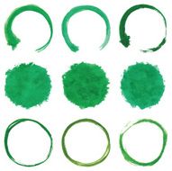 Circular Green Brush Stroke