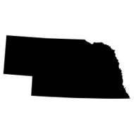 map of the U S state Nebraska