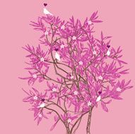Love Birds in a Bush