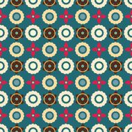 Seamless pattern with silhouettes flowers N34