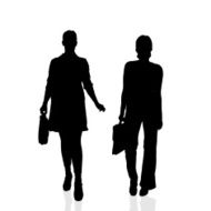 Vector silhouette of a businesswoman N103