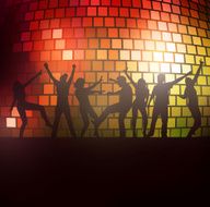 Dancing people silhouettes N193