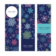 Vector snowflakes on night sky Christmas snowflake silhouette pattern frame N15