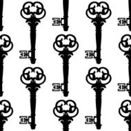 Seamless background pattern of antique keys