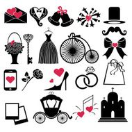 Vector Wedding Design icons for Web and Mobile