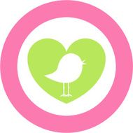 Pastel Bird Heart N2