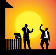Vector Silhouette Of People N860