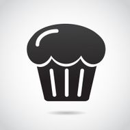 Cupcake icon isolated on white background N2