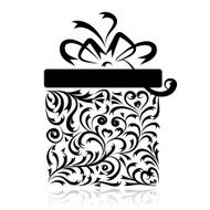 Gift box stylized