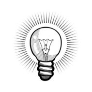 Scratchboard Lightbulb