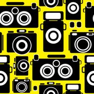 cameras icons seamless pattern