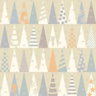 Seamless pattern with Christmas trees Vector N2