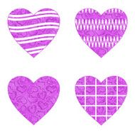Valentine heart with patterns set N6