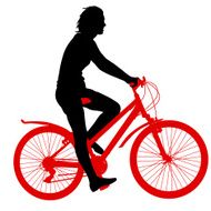 Silhouette of a cyclist
