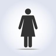 Woman icon in gray color