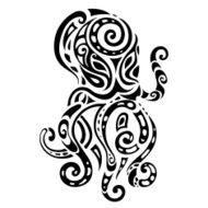 Ocean octopus Ethnic pattern N2