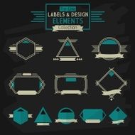 Thin line labels and design elements collection