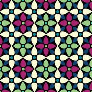 Seamless pattern with silhouettes flowers N36