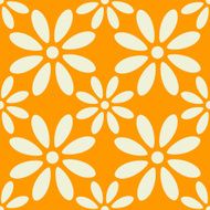 Seamless pattern with silhouettes flowers N37