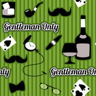 Retro gentleman accessories seamless pattern N2