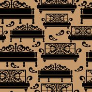 Sofas icons seamless pattern