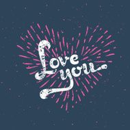 Grunge Love Card - with sunbirst N2