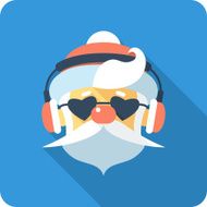 Santa Claus Face icon flat design