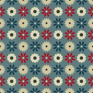 Abstract seamless pattern with silhouettes flowers N8