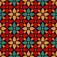 Abstract seamless pattern with silhouettes lotus flowers N2