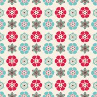 Abstract seamless pattern with silhouettes flowers N9