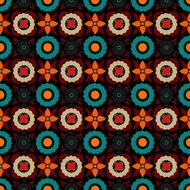Seamless pattern with silhouettes flowers N40