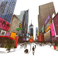 City hand drawn vector illustration N6