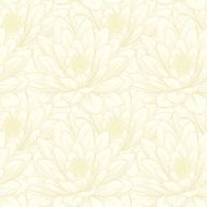 seamless pattern with lotus flowers Hand-drawn contour lines and strokes