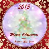 Christmas background with ornaments retro vector illustration N2