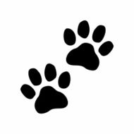 Black Paw Prints Vector illustration