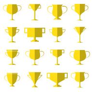 Trophy icon set Vector Illustration N2