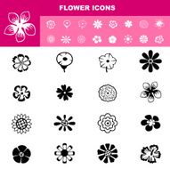 flower icon set vector N2